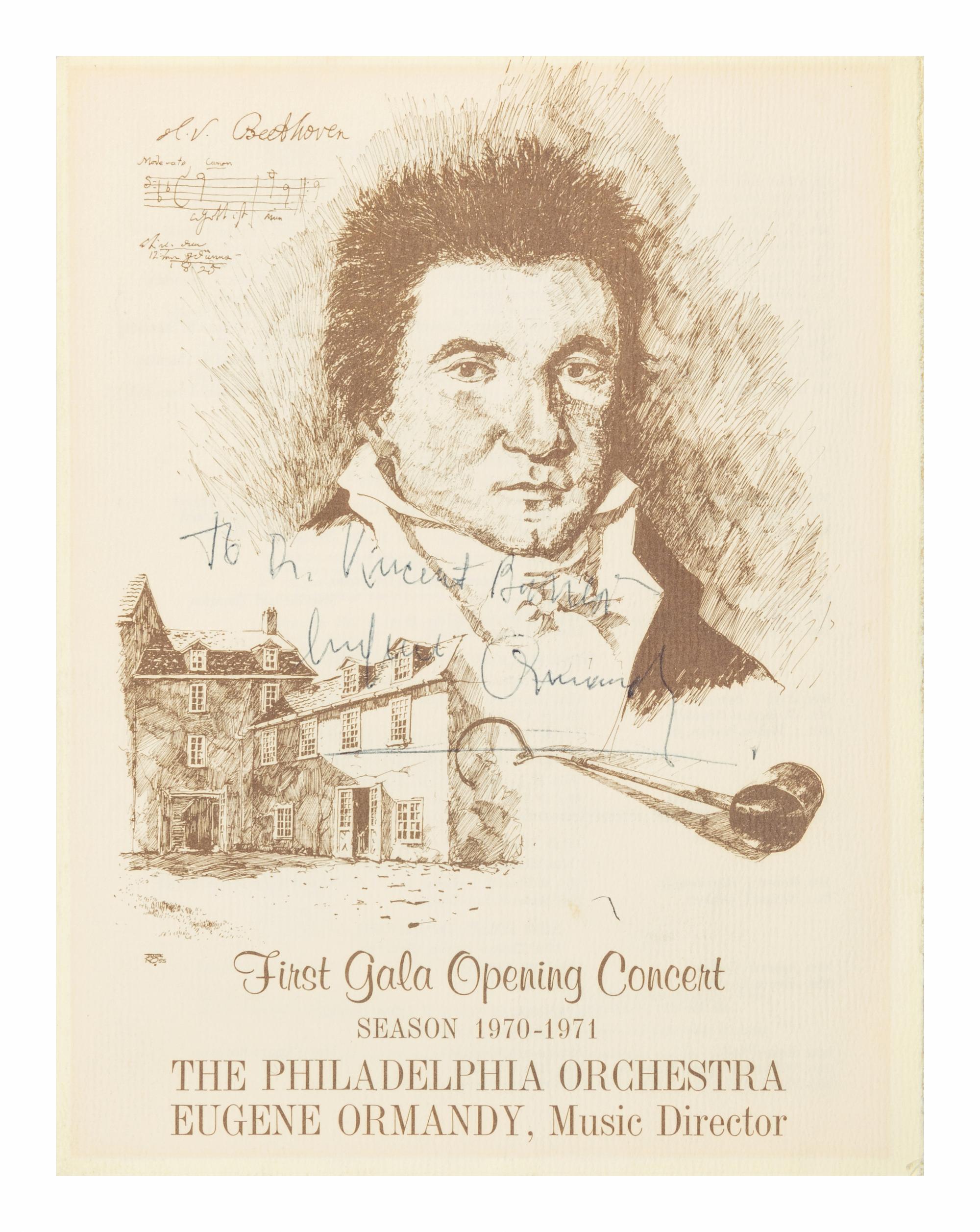 [20TH-CENTURY COMPOSERS AND CONDUCTORS]. A group of 5 signed photographs or photographic prints of conductors and composers from the 20th century, comprising images of: