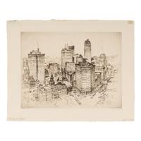 Six Cityscape Etchings