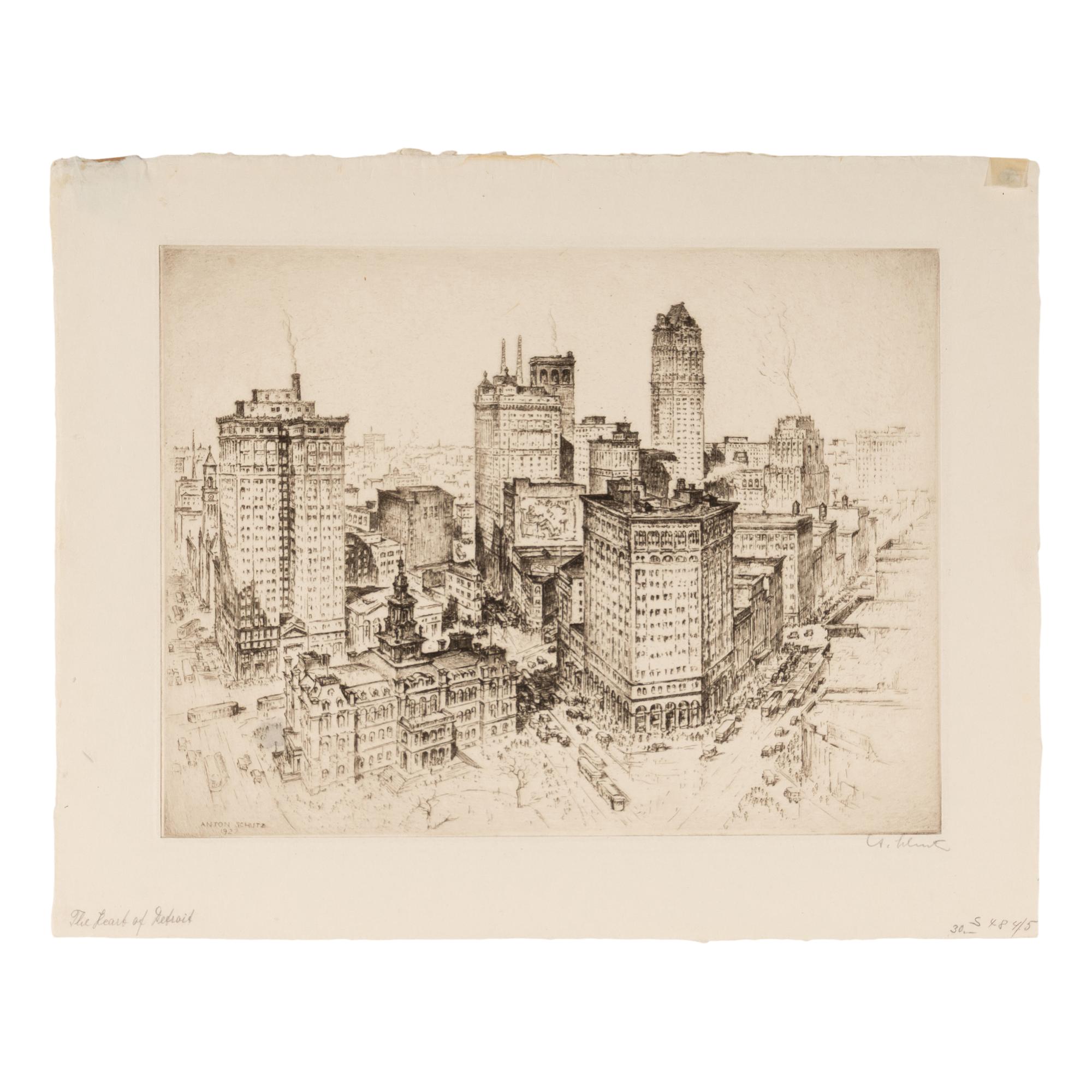 Six Cityscape Etchings