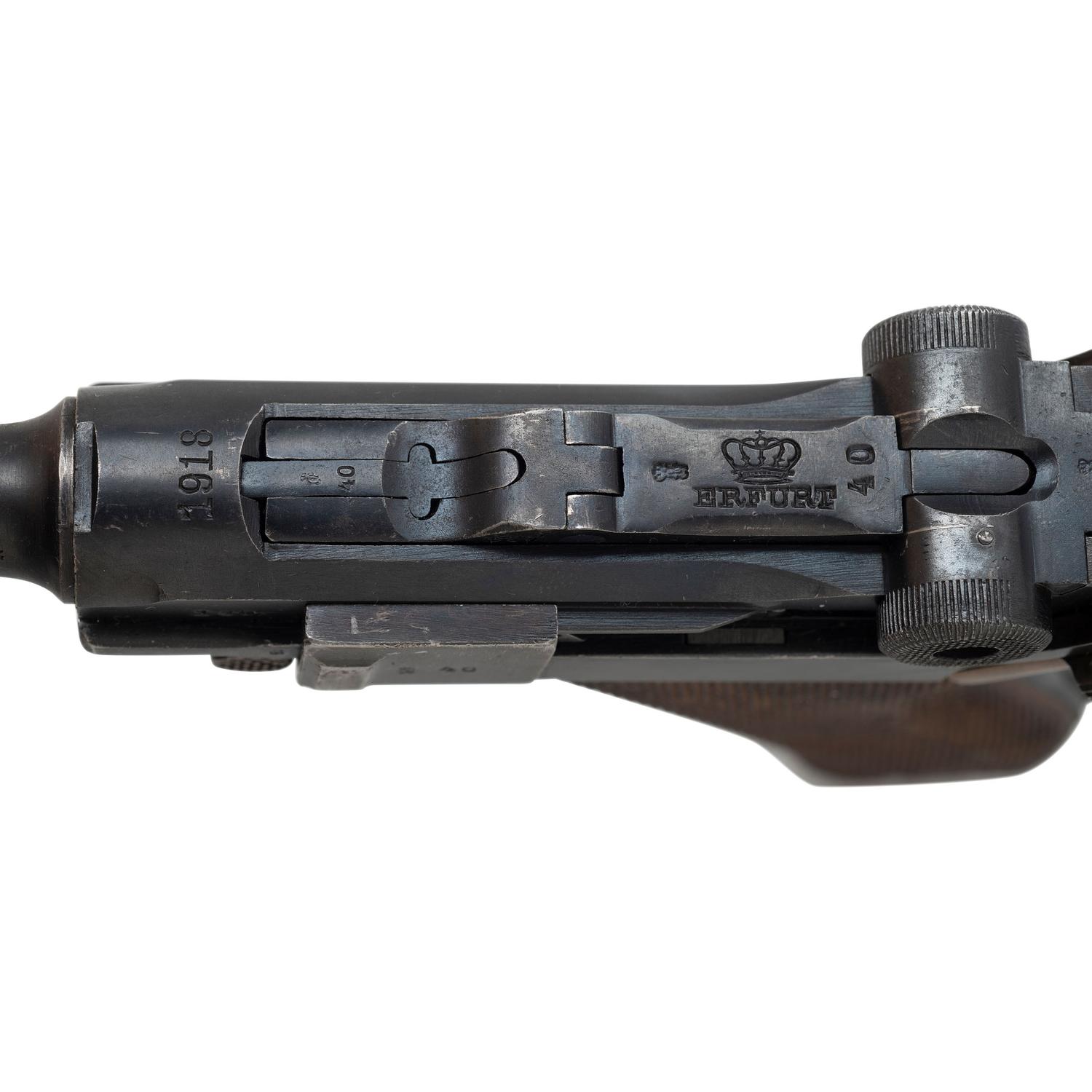 **Post-WWI Reworked 1918 Dated Erfurt Luger Pistol