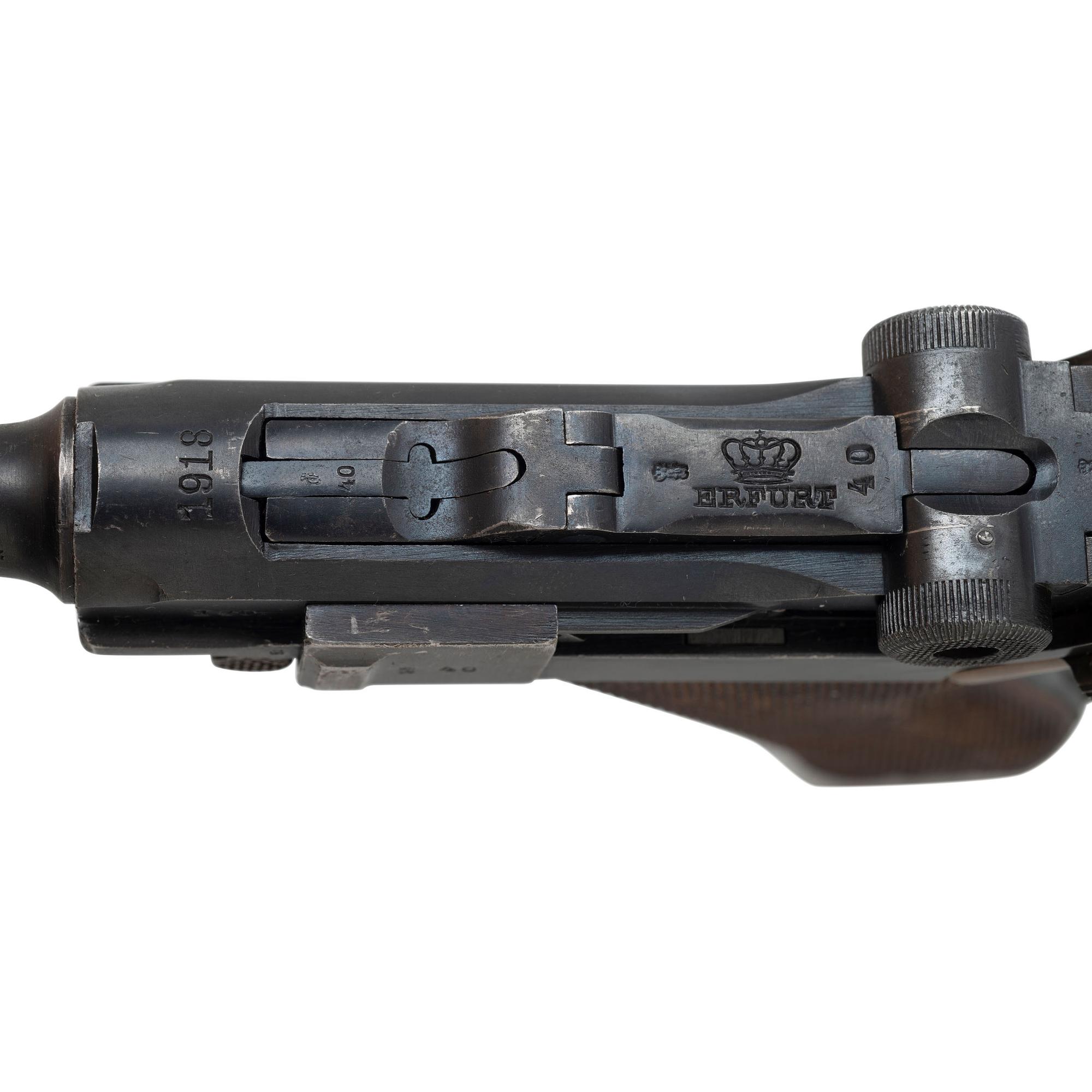 **Post-WWI Reworked 1918 Dated Erfurt Luger Pistol