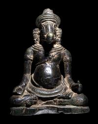 Two Khmer Bronze Figures of Ganesha