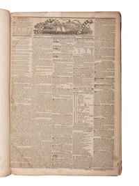 [NEWSPAPERS -- BALTIMORE]. The Baltimore Clipper. Bound volume, 122 issues, October 1839-March 1840.