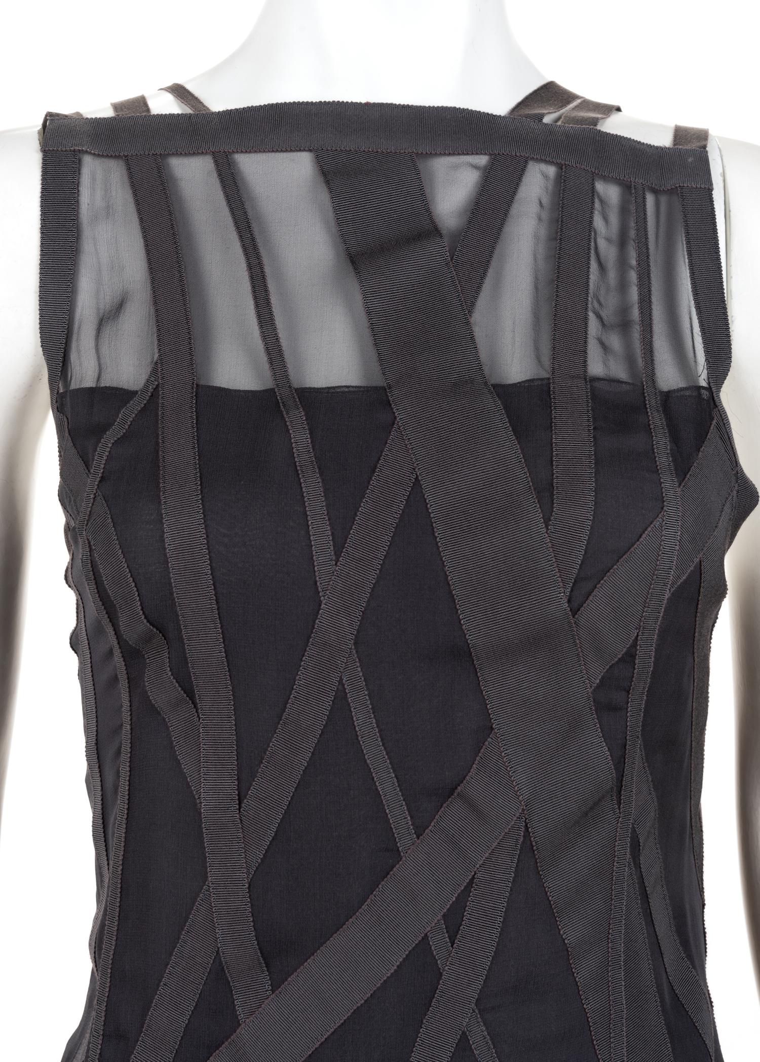 Chanel Silk Chiffon and Ribbon Evening Dress, Fall 2002