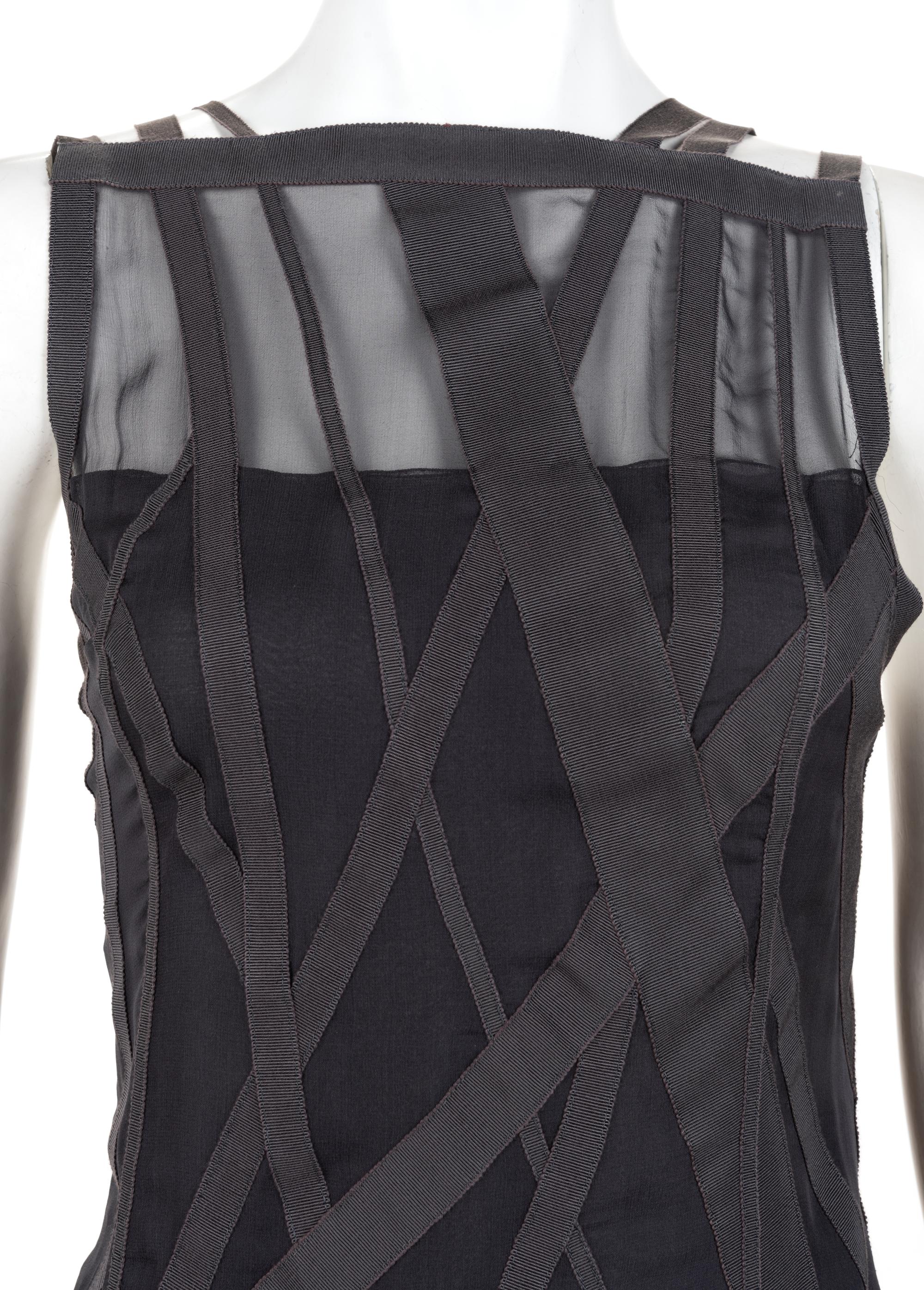 Chanel Silk Chiffon and Ribbon Evening Dress, Fall 2002