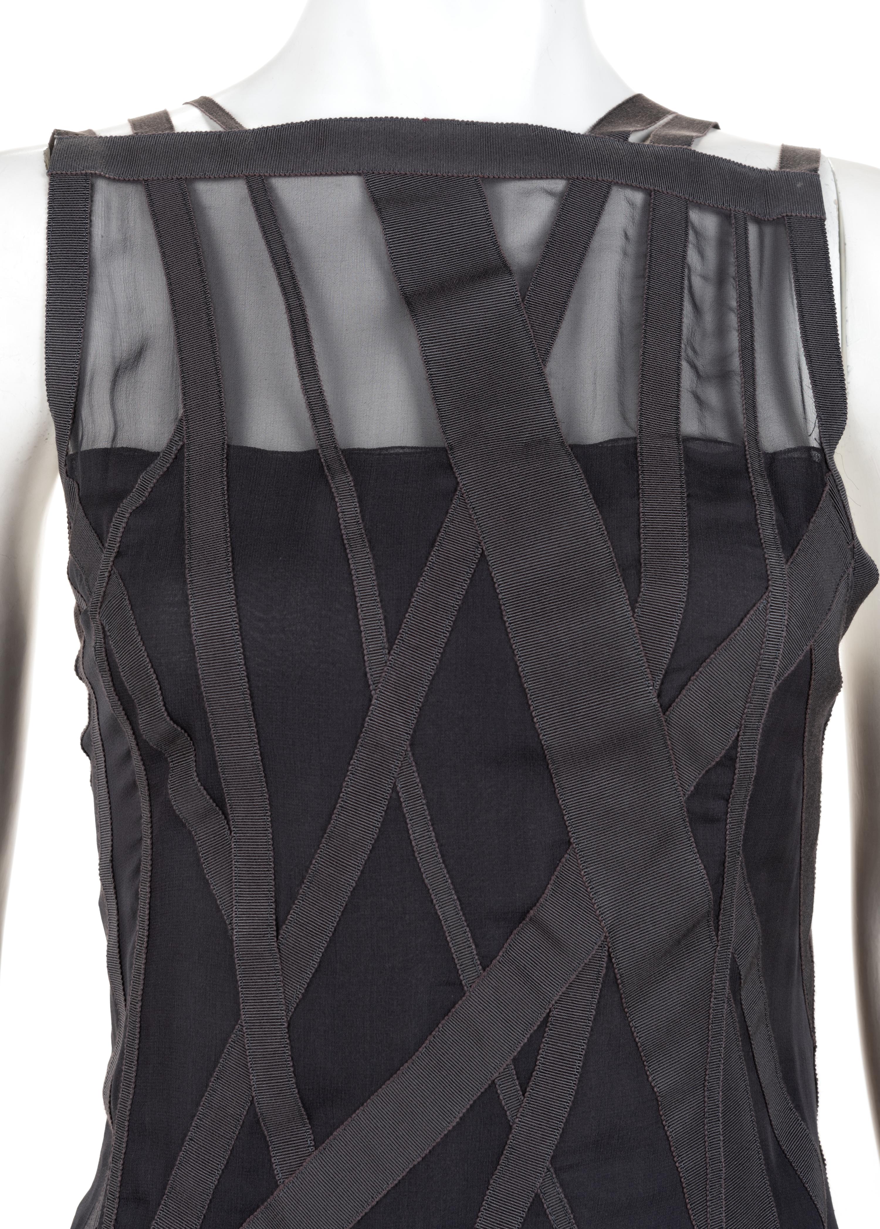 Chanel Silk Chiffon and Ribbon Evening Dress, Fall 2002