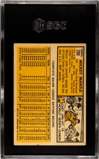 A 1963 Topps Mickey Mantle Baseball Card No. 200 (SGC 4.5 VG-EX+)
