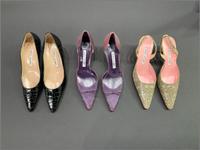Three Pairs of Manolo Blahnik Exotic Skin Heels, 2000s