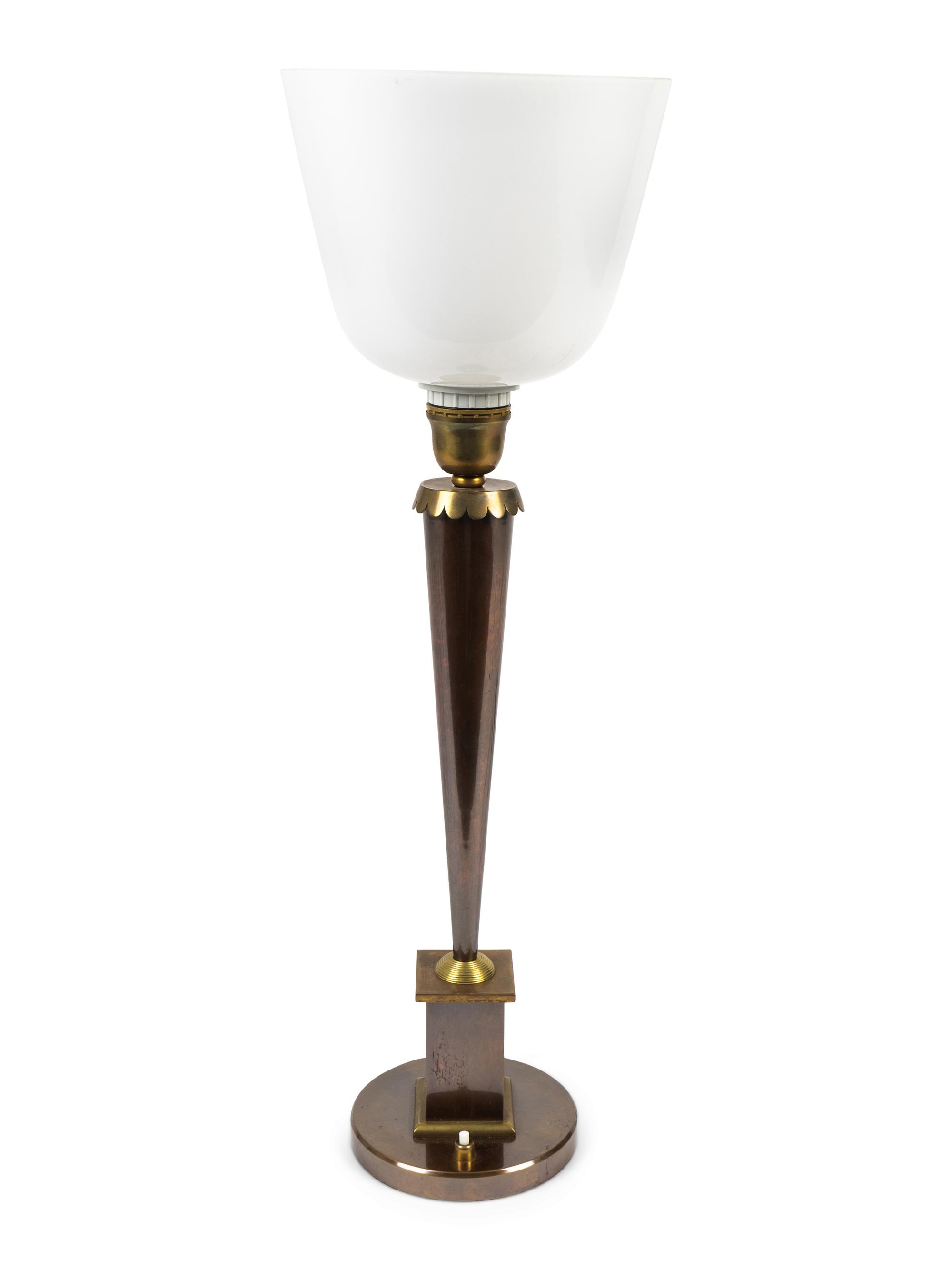 An Art Deco Style Brass Table Lamp — 20TH CENTURY
