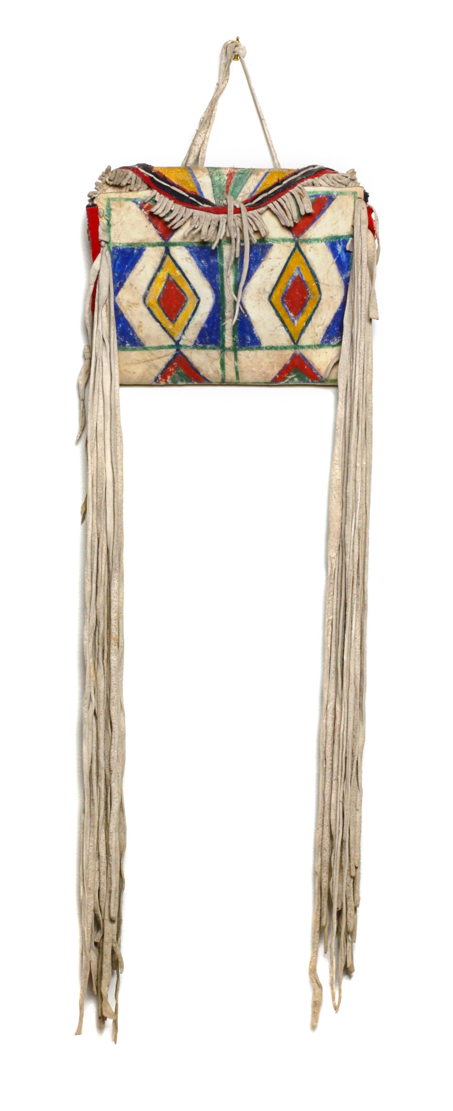 Pair of Nez Perce Medicine Case Parfleche Width 12 x length (with fringe) 36 inches — Late 19th/ Early 20th Century