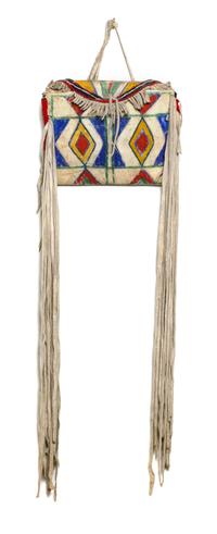 Pair of Nez Perce Medicine Case Parfleche Width 12 x length (with fringe) 36 inches — Late 19th/ Early 20th Century