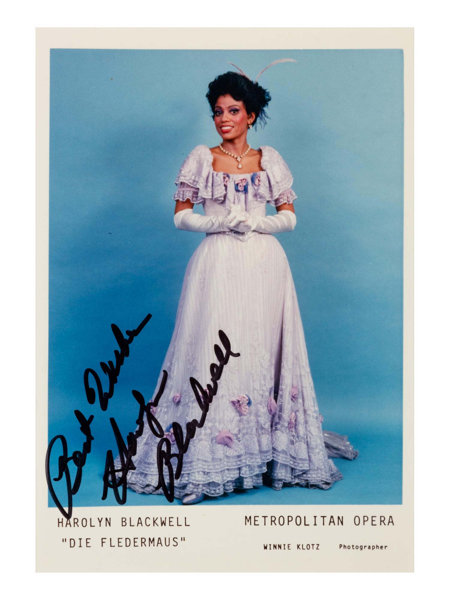 A Group of 6 Signed Photographs of Opera Singers from the 1970s-1990s