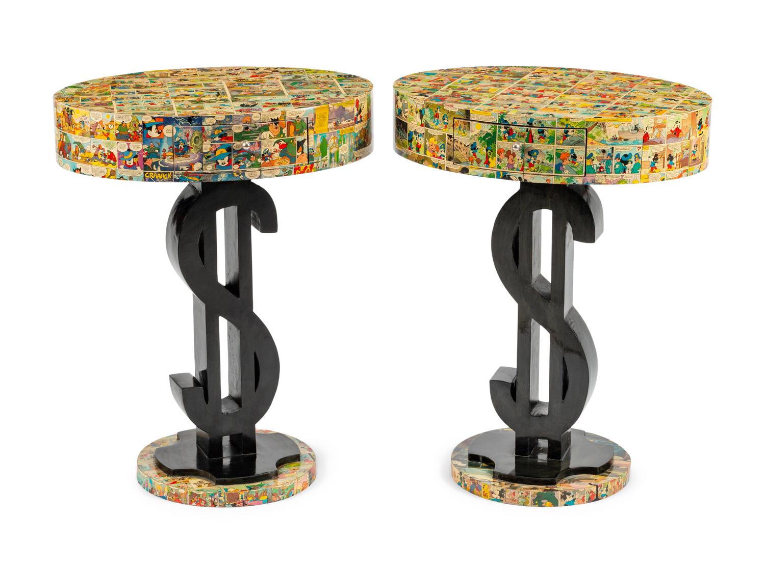 A Pair of Art Moderne Style Side Tables
