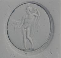 A Neoclassical Gold and Chalcedony Pendant with a Standing Male Figure