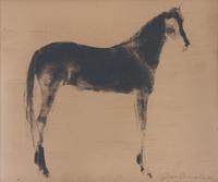Joe Andoe, (American, b. 1955), Horse X 12 (Gold Reversal), 1995