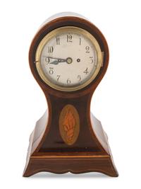 A George III Style Double-Fusée Mahogany Mantel Clock