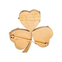 YELLOW GOLD AND RUBY LOCKET BROOCH