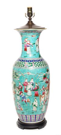 A Chinese Porcelain Vase Height 30 inches.