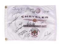 A 2004 Chrysler All-Star Golf Shootout Signed Autograph Golf Flag Including Michael Jordan (Beckett Authentication Services)