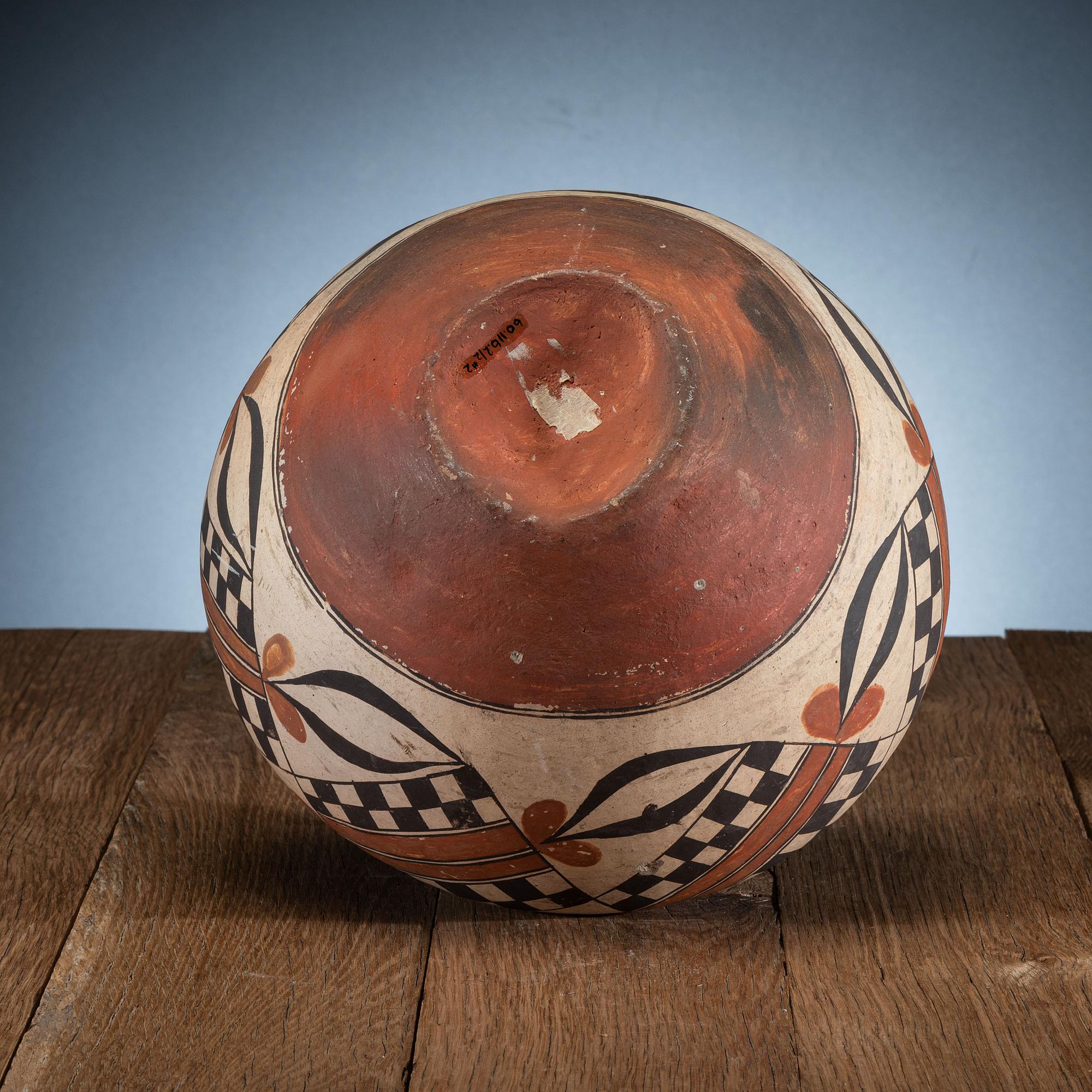 Acoma Four-Color Polychrome Pottery Jar