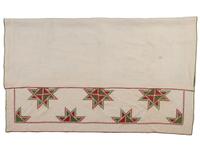 A Hand-Sewn Red and Green "Star" Pattern Quilt