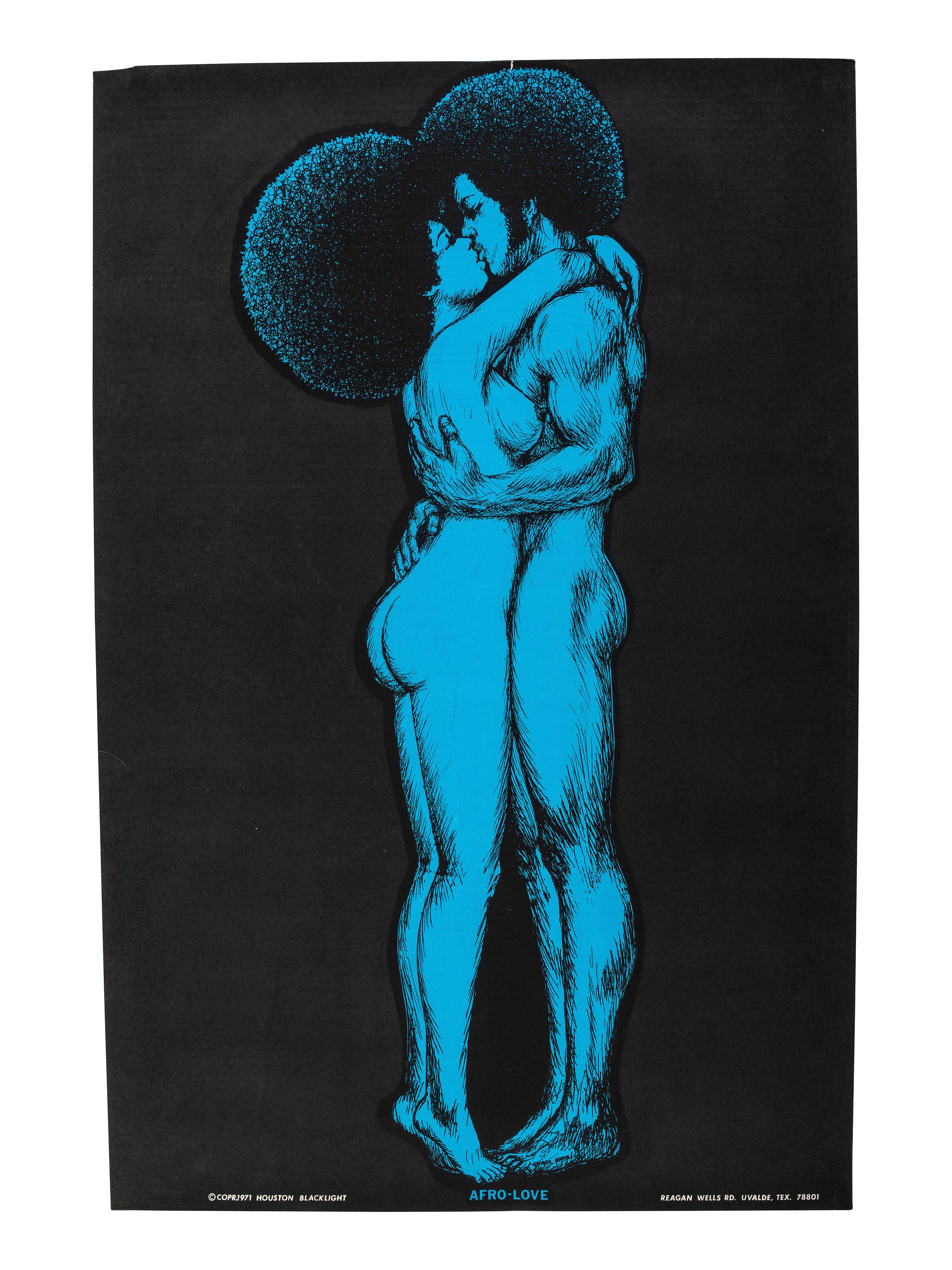 [BLACK POWER]. A group of 5 Black Power blacklight/Day-Glo posters, comprising: