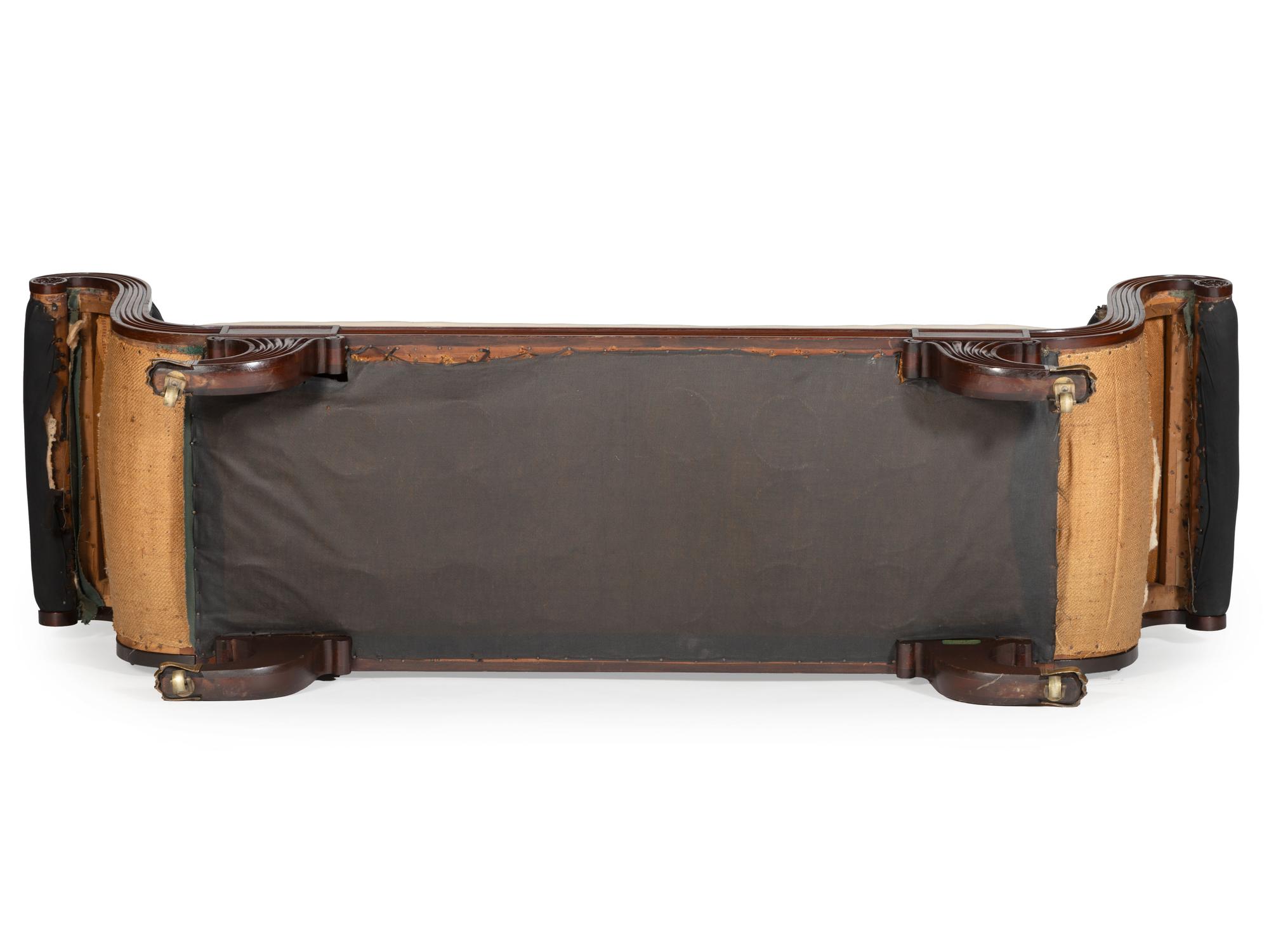 A Pair of Classical Style Mahogany Sofas in the Manner of William Camp (1773-1822)