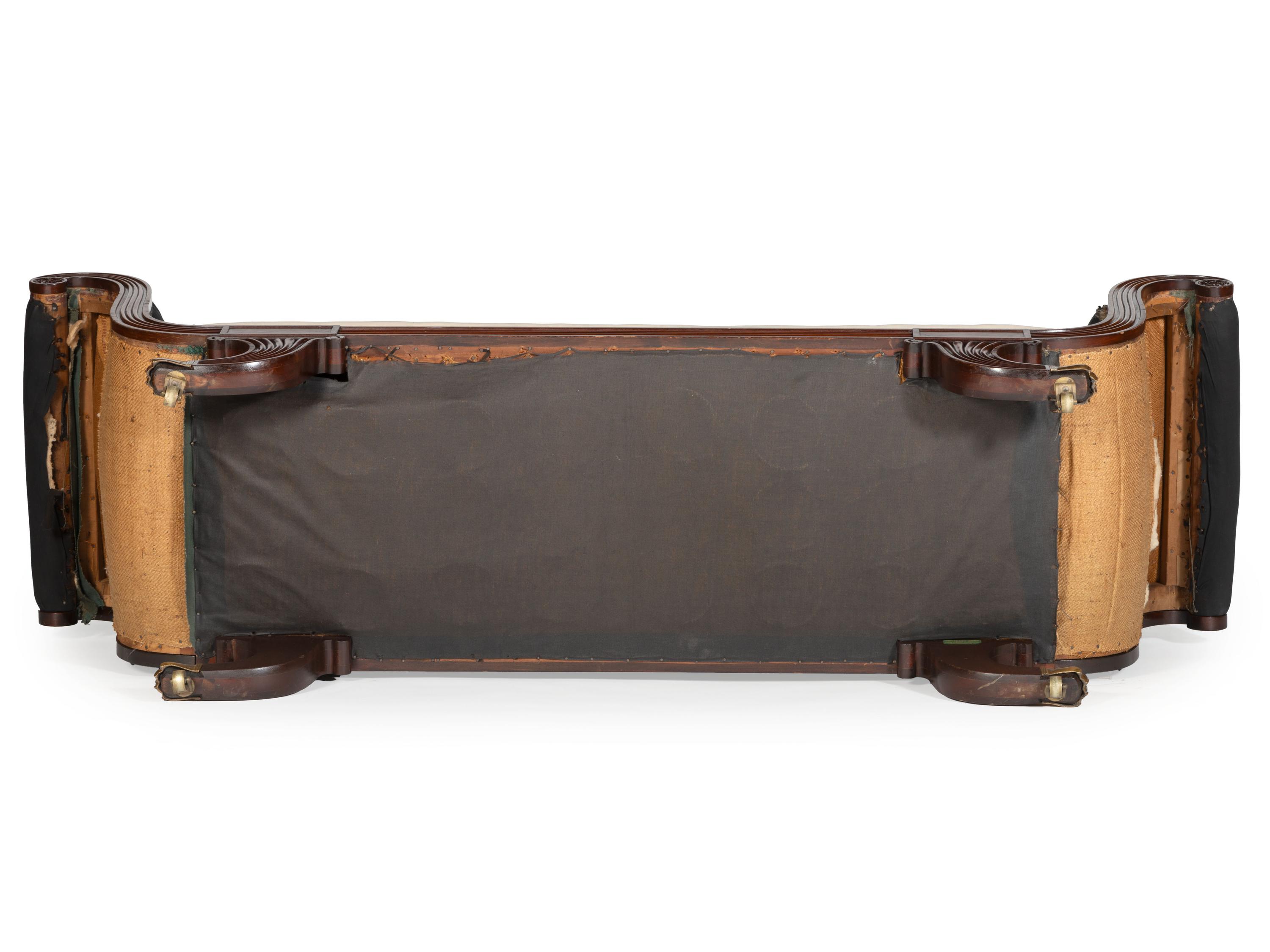 A Pair of Classical Style Mahogany Sofas in the Manner of William Camp (1773-1822)