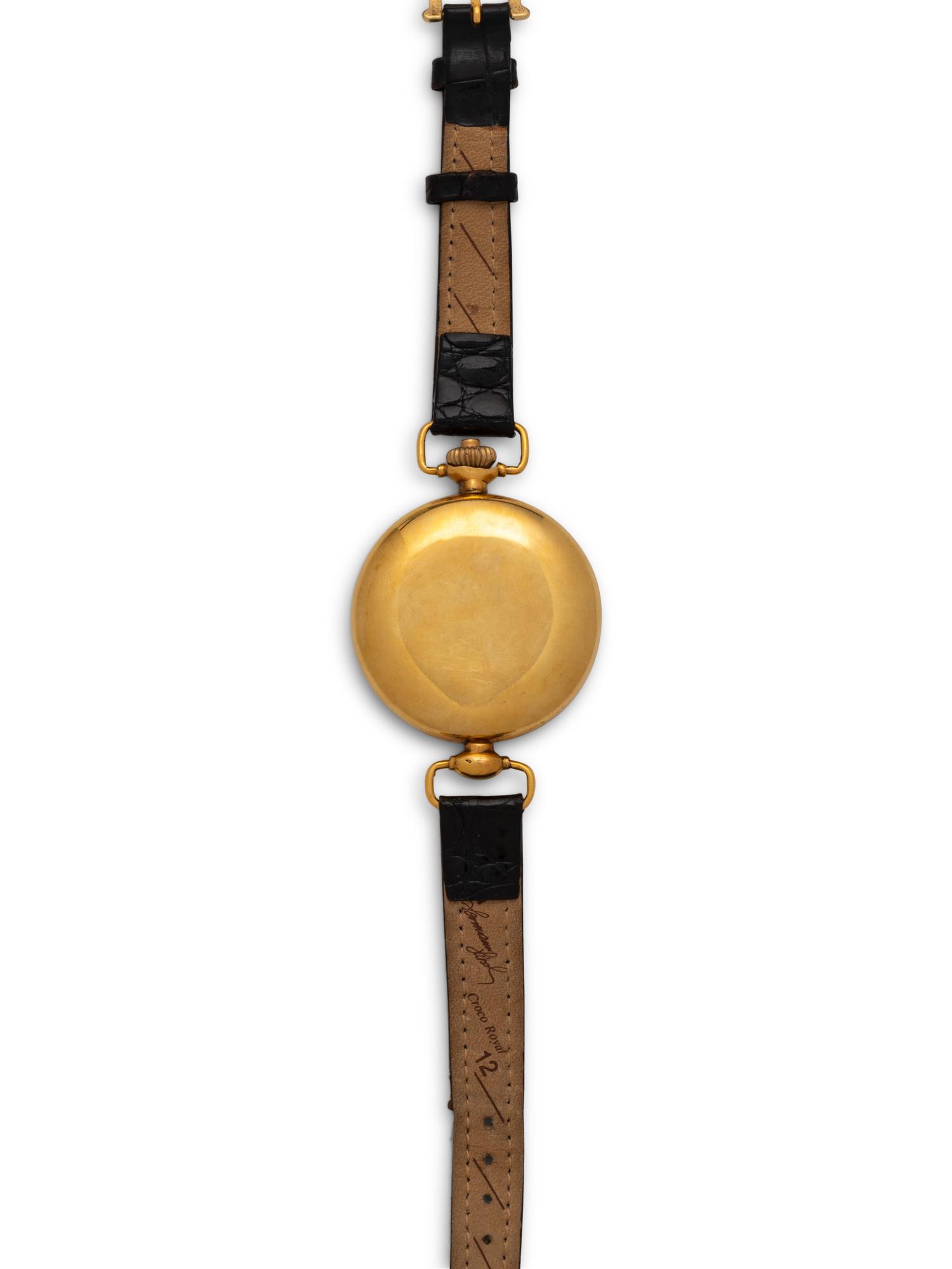 ULYSSE NARDIN, 18K YELLOW GOLD SINGLE PUSHER CHRONOGRAPH WATCH