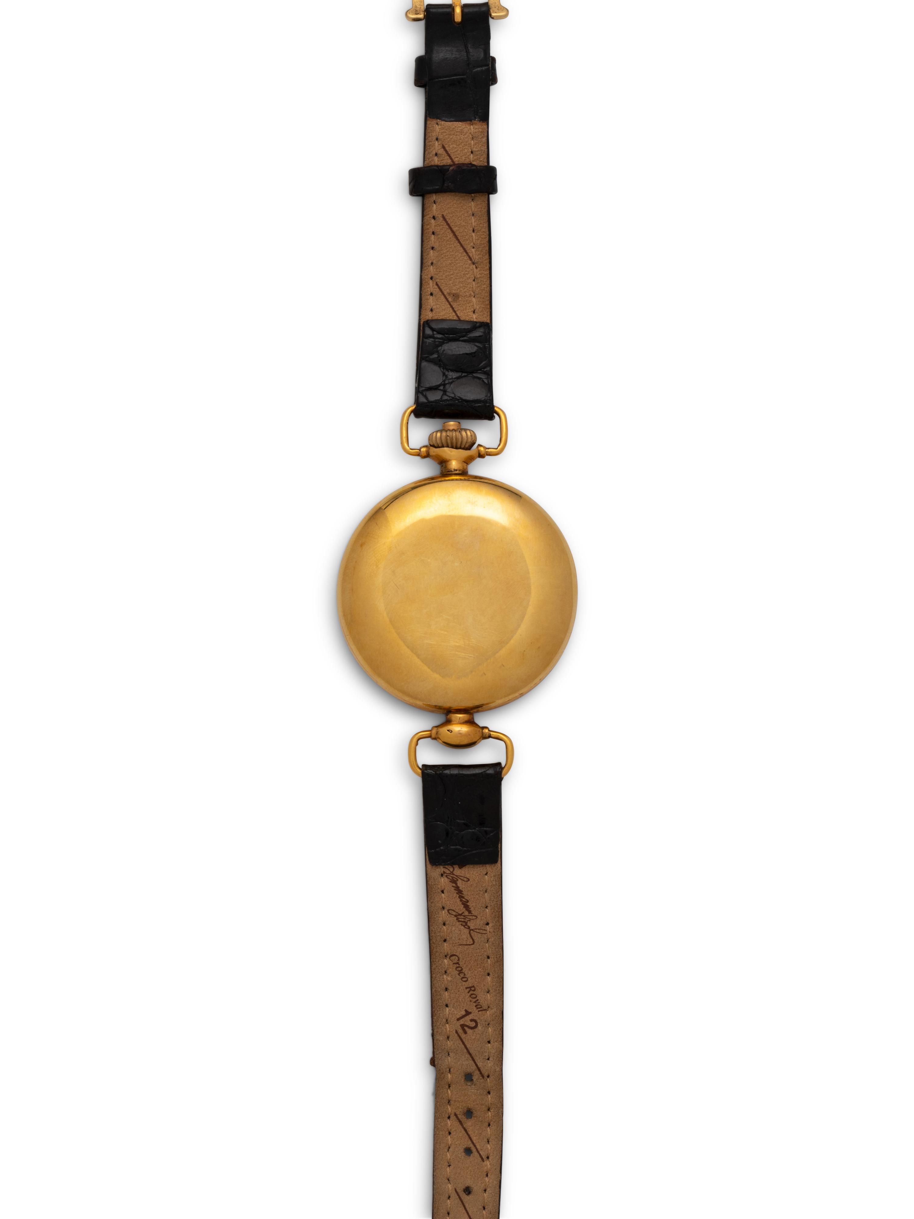 ULYSSE NARDIN, 18K YELLOW GOLD SINGLE PUSHER CHRONOGRAPH WATCH