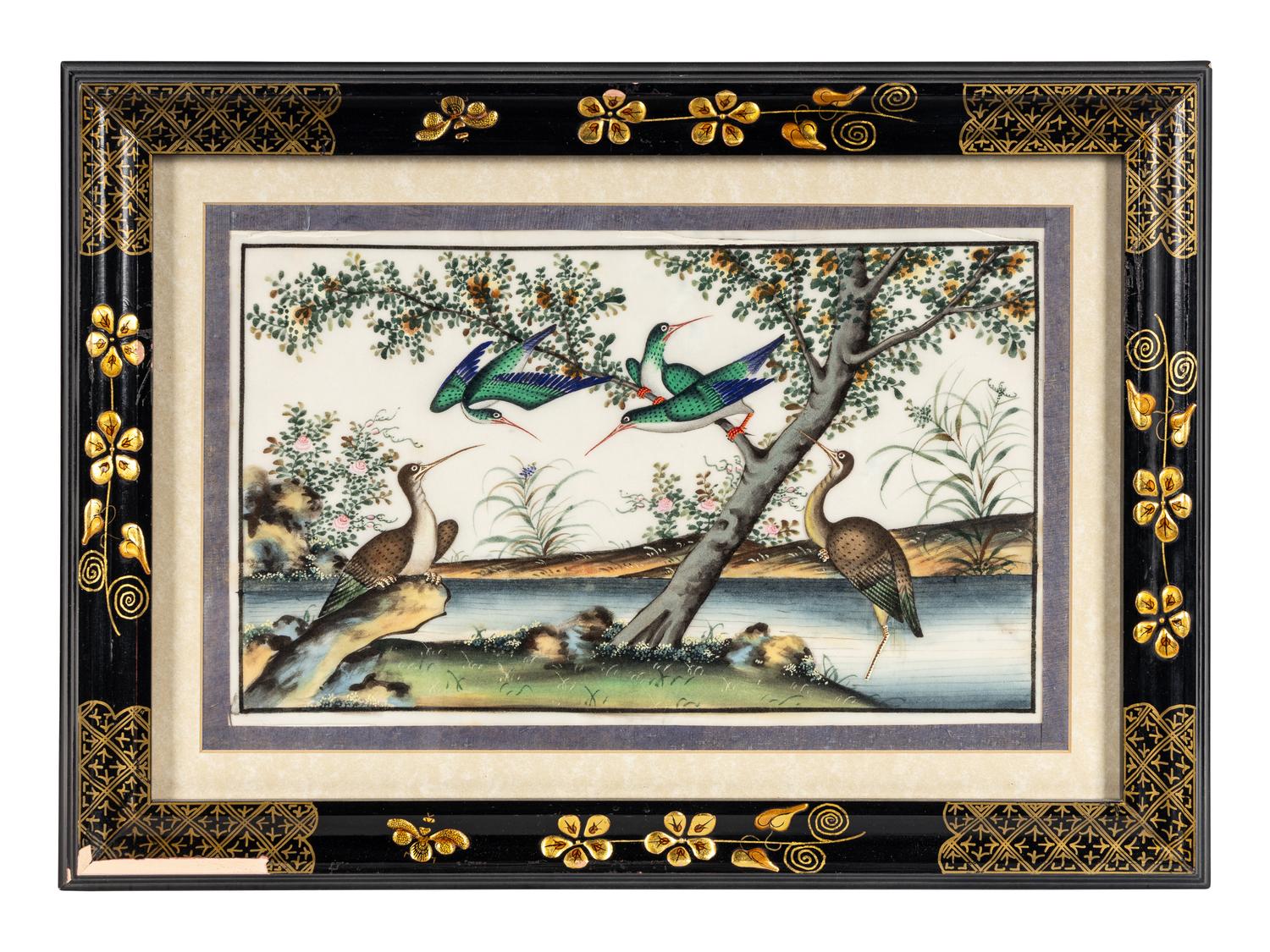 A Group of Six Chinese Export Pith Paintings