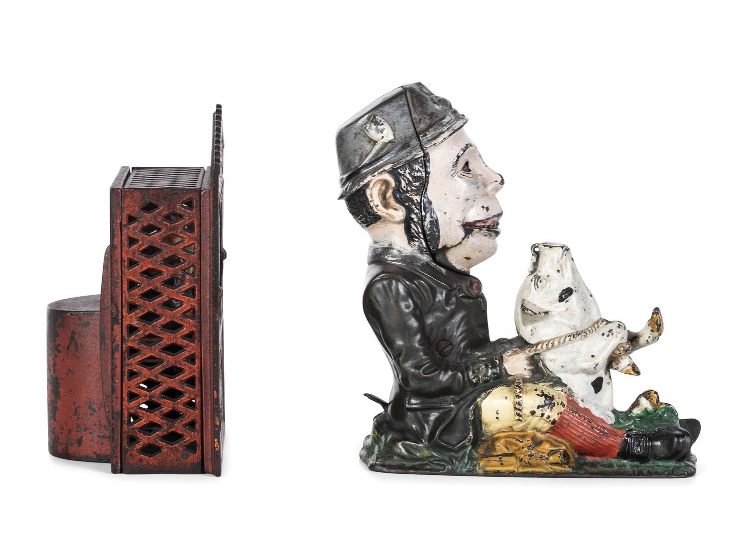 Two Cast Iron Mechanical Banks