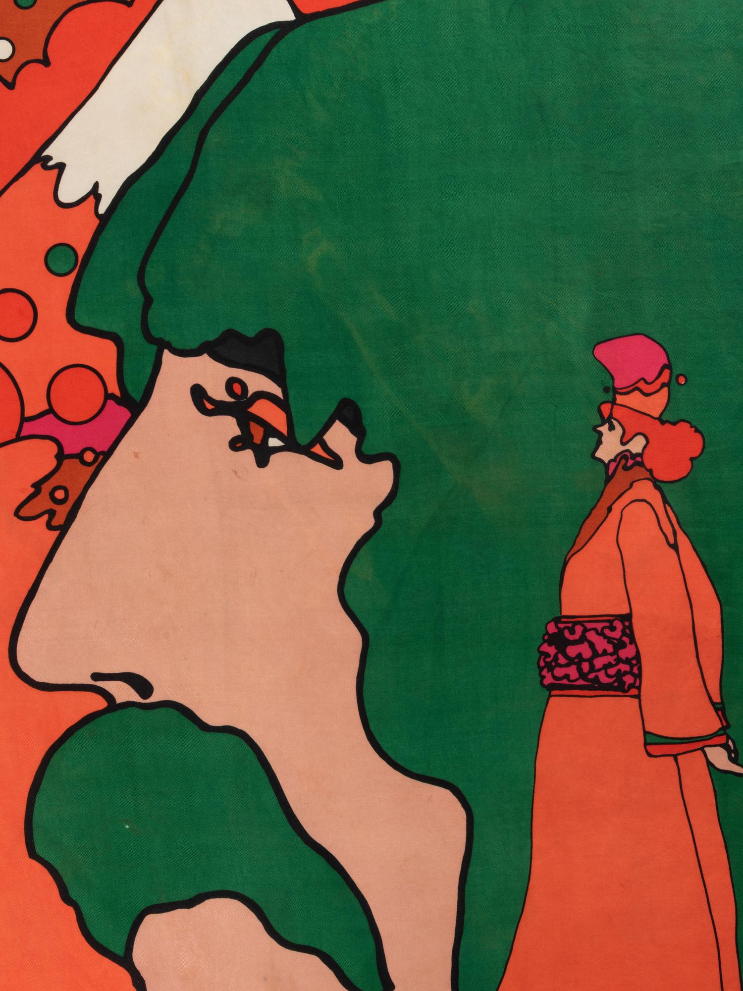 Six Designer Scarves, Including Peter Max, Ferragamo, Pucci, Gucci, and Bob Mackie, 1960-90s