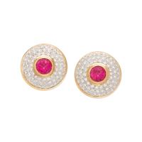 PINK TOURMALINE AND DIAMOND EARRINGS