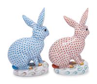 Two Herend Porcelain Rabbits