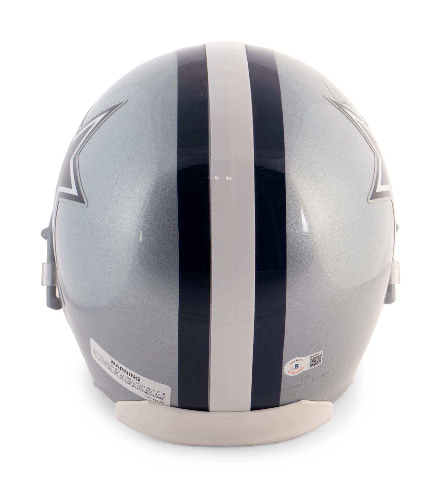 A Group of Dallas Cowboys Items, Including an Emmitt Smith Signed Autograph Helmet (BAS Beckett Authentication Services Certified),