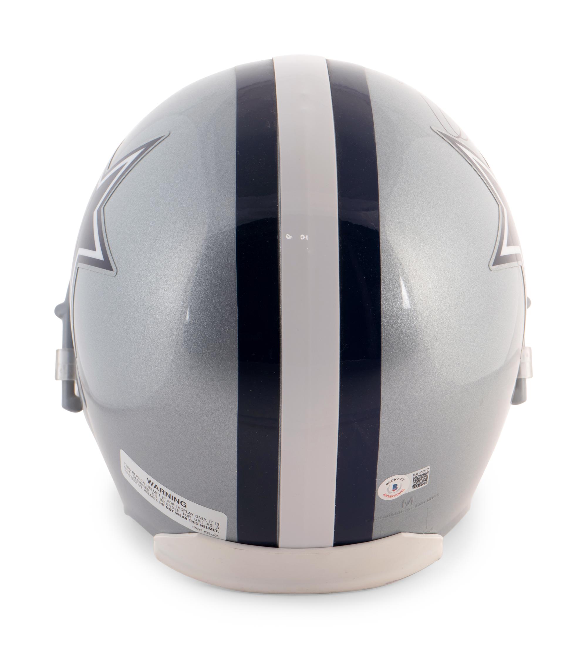 A Group of Dallas Cowboys Items, Including an Emmitt Smith Signed Autograph Helmet (BAS Beckett Authentication Services Certified),