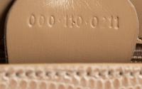 Gucci Taupe Pink Lizard Front Lock Handbag