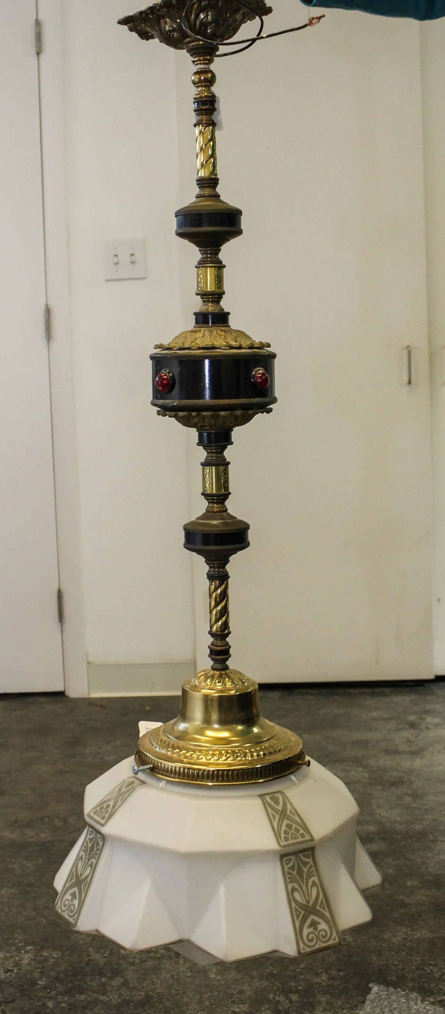 An Assembled Ceiling Fixture. Length of fixture base overall 29 inches.