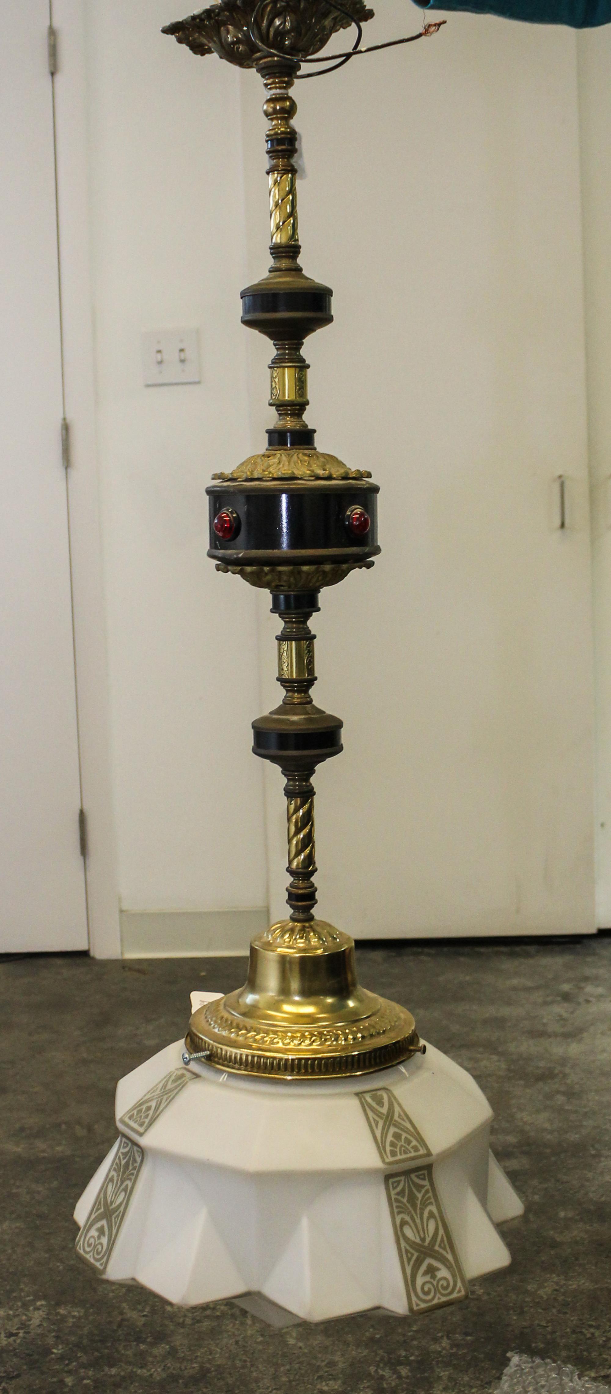 An Assembled Ceiling Fixture. Length of fixture base overall 29 inches.