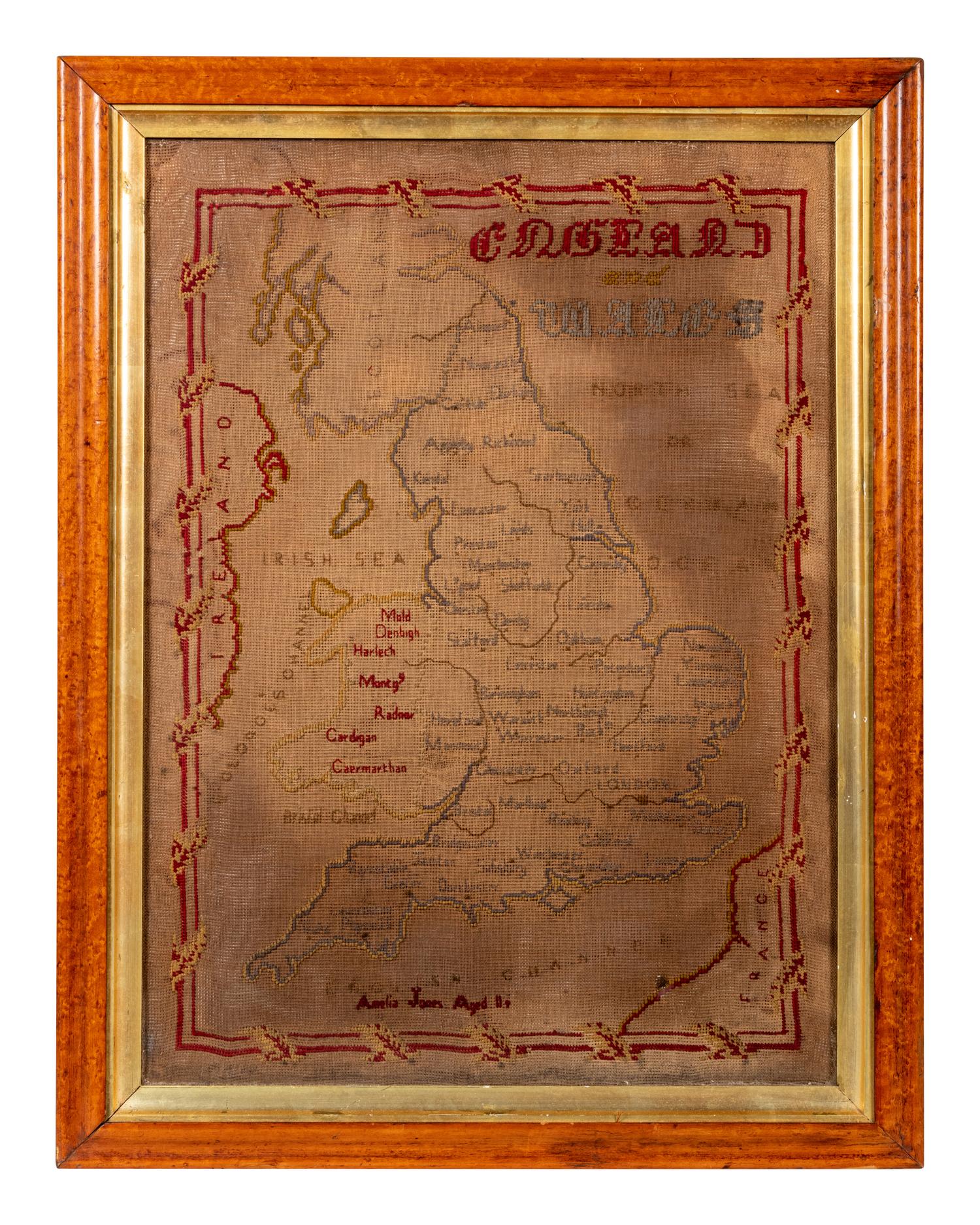 A Needlepoint Map of England
