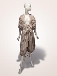 Norma Kamali, Striped Linen Jumpsuit, 1970s