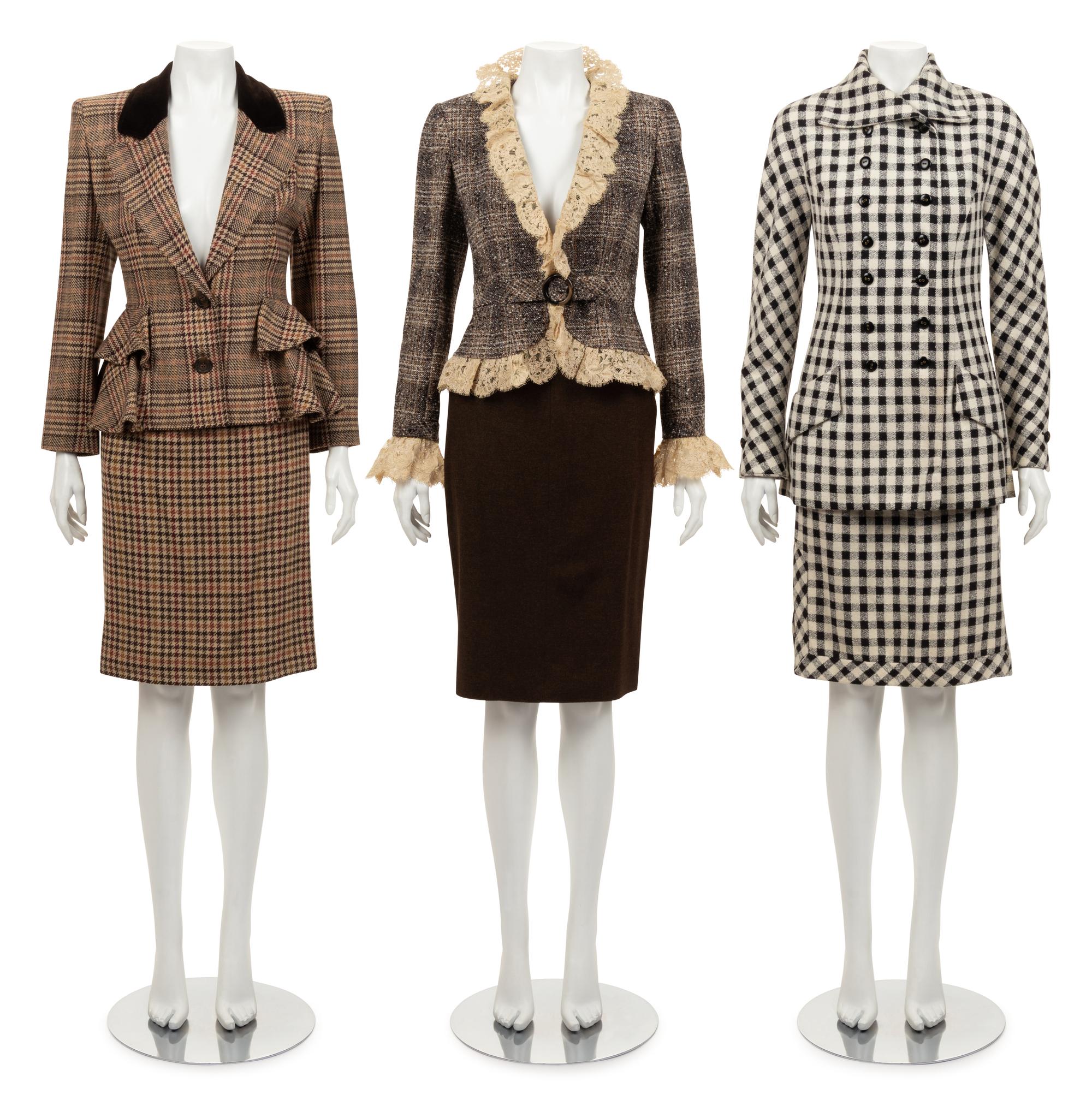 Three Designer Skirt Ensembles: Valentino, Chanel, 1980-2000s