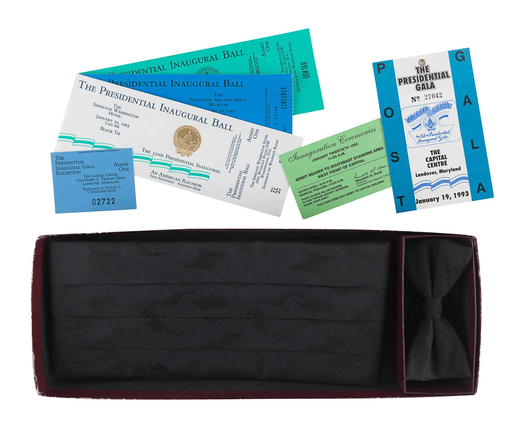 [CHICAGO] -- [DALEY, Richard M. (b.1942)]. -- [CLINTON - 52nd PRESIDENTIAL INAUGURATION]. A group of personal effects and tickets, comprising: