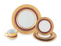 A Modern Fabergé Porcelain Dinner Service