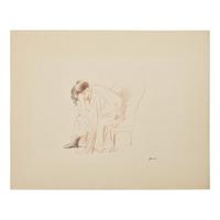 Jean-Louis Forain (French, 1852-1931) — Femme Assise, La Tête dans la Main Droite, 1867