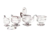 An American Silver Four-Piece Tea Service