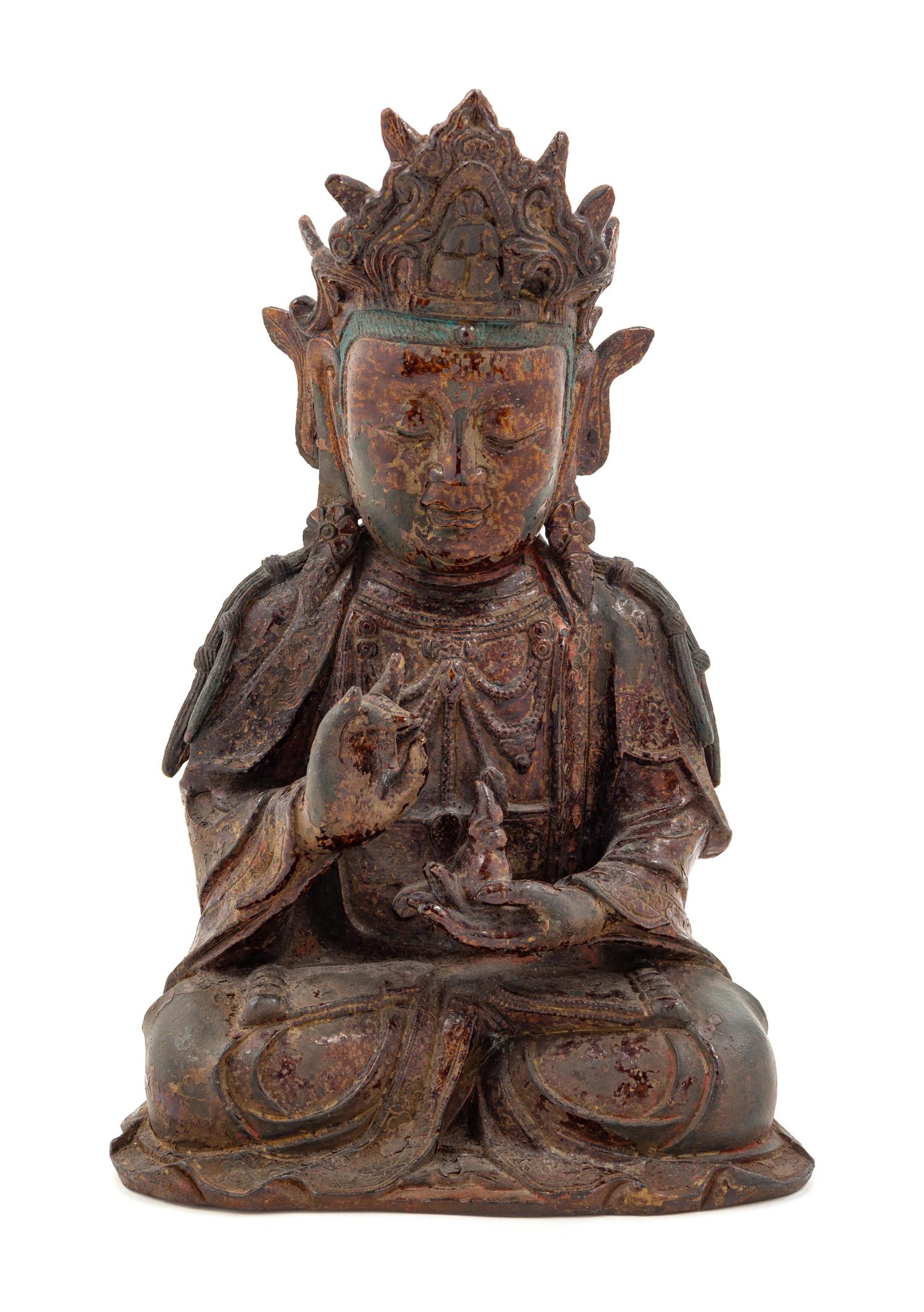 A Bronze Figure of Guanyin Height 12 1/2 inches. — MING DYNASTY (1368-1644)