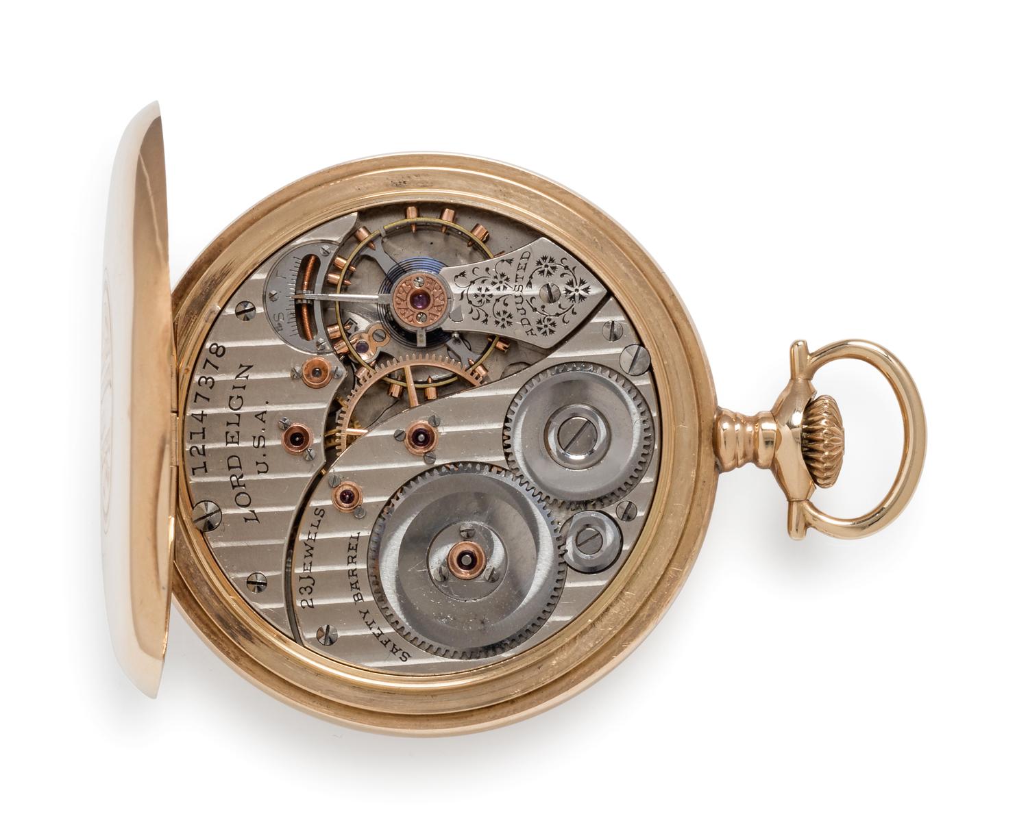 Elgin, 14K Yellow Gold Open Face 'Ferguson Dial' Pocket Watch, Circa 1906