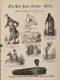 [RECONSTRUCTION]. A group of 2 illustrated broadsides, Salt River Telegraph Extra. [Philadelphia]: N.p., [1867].